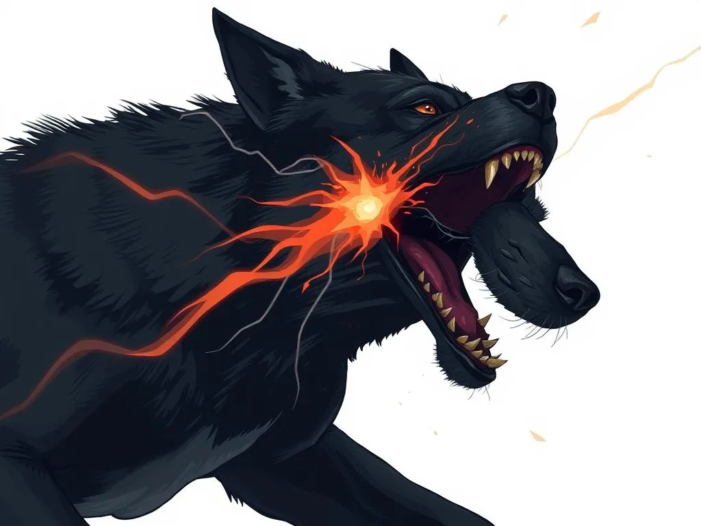 ataque perro negro sonador