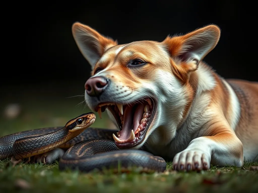 Significado del sueño de un perro atacando a una serpiente