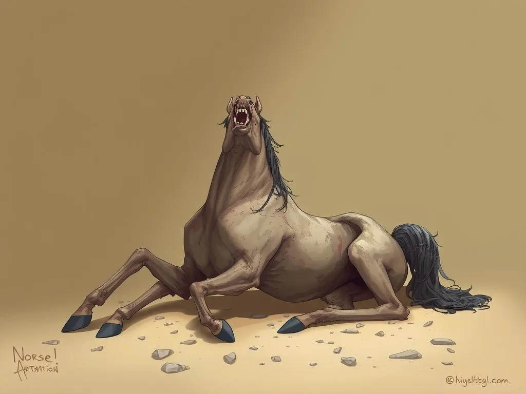 cadaver de caballo en descomposicion significado