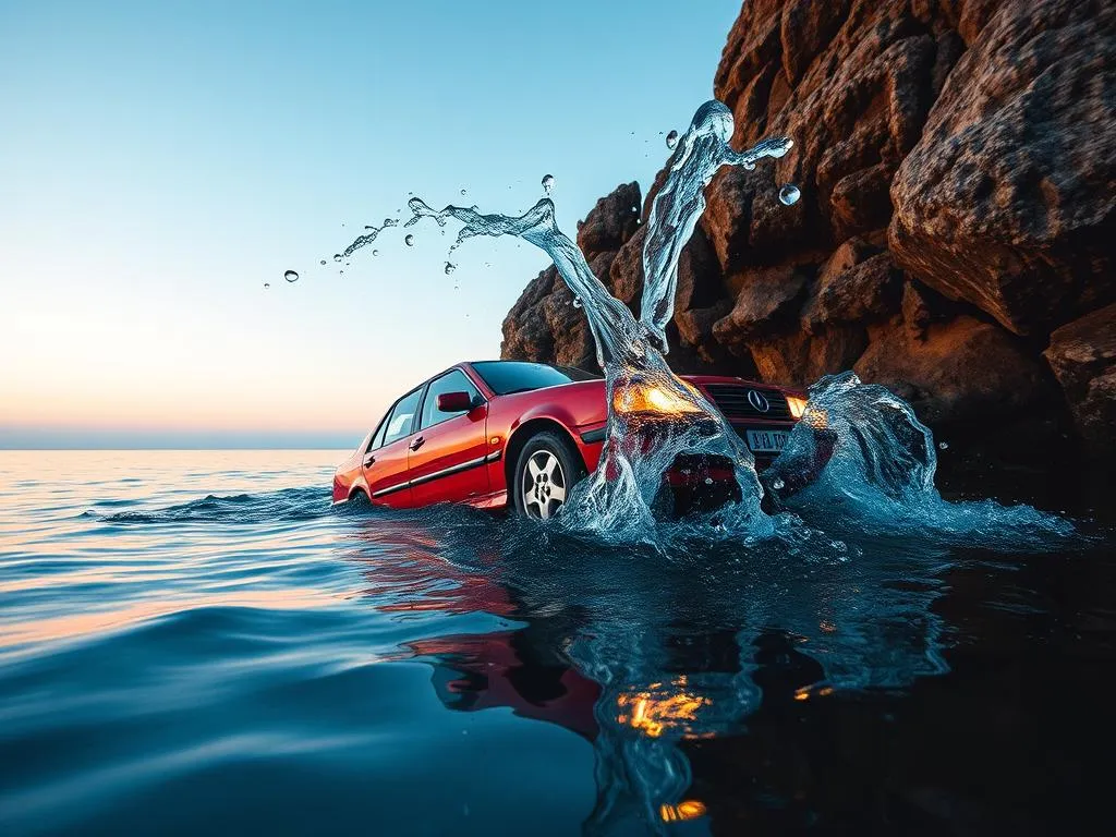 Significado del sueño de un coche cayendo al agua