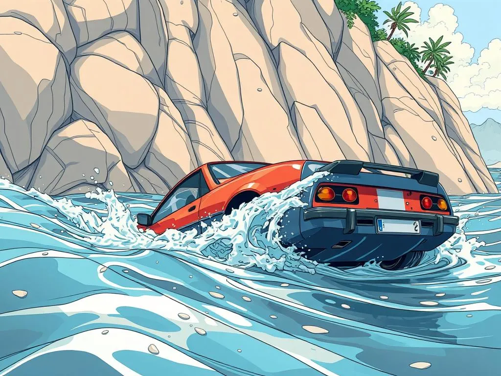 caida de coche en agua significado