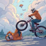 caida de la bicicleta significado