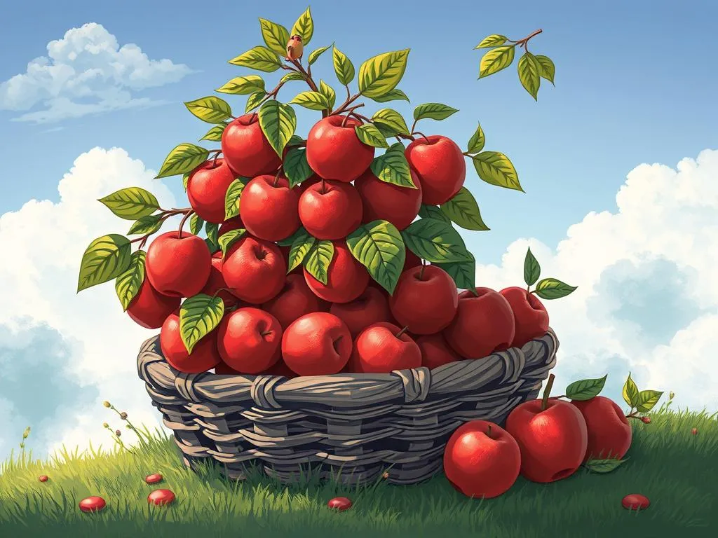 cesta de manzanas significado