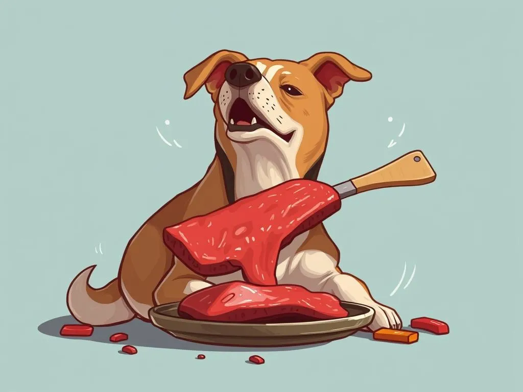 comer carne perro sonar significado