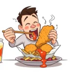 comiendo pollo frito significado