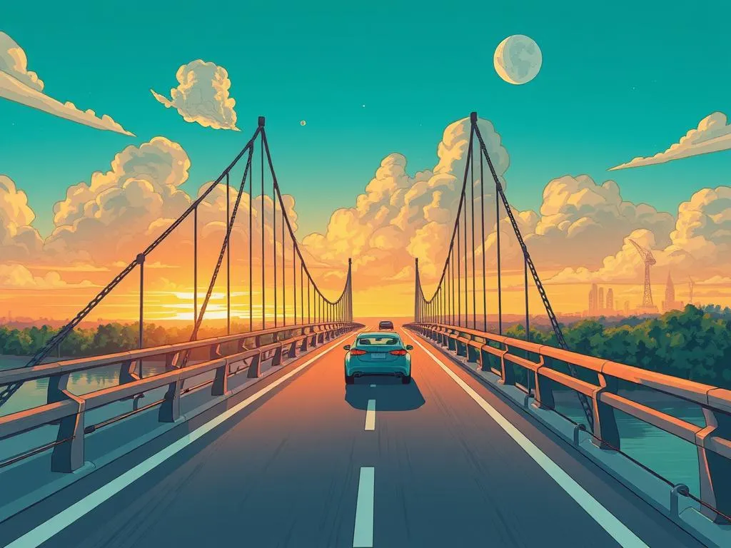 conduciendo en un puente significado