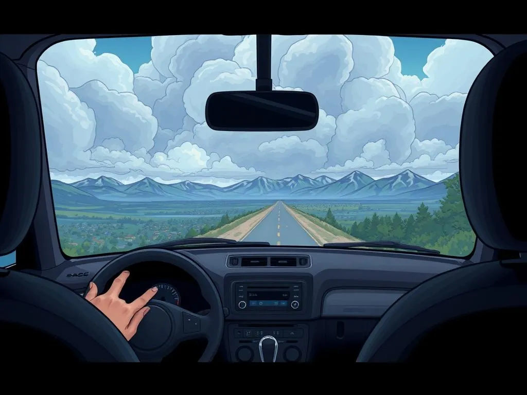 conduciendo un auto significado