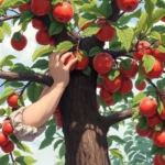 cosechando frutas de un arbol significado