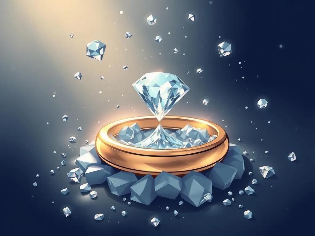 diamante caido del anillo significado