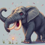 elefante enojado suenio significado
