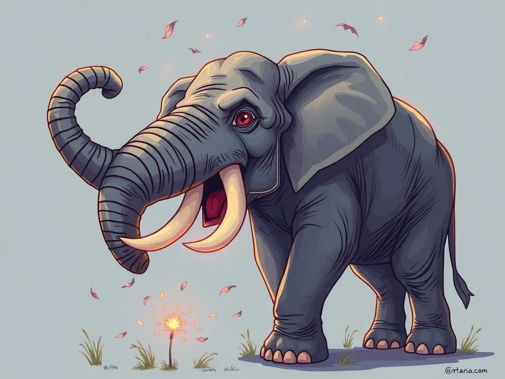 elefante enojado suenio significado