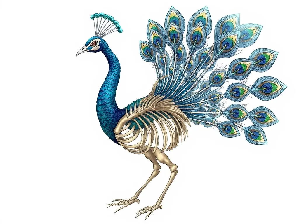 esqueleto pavo real significado sueno