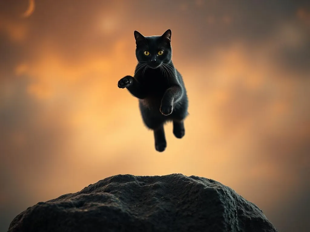 Significado del sueño de un gato negro saltando sobre ti