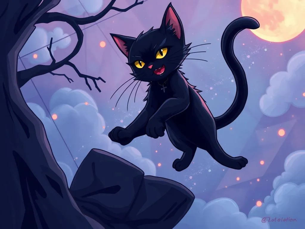 gato negro saltando sobre tus suenos significado