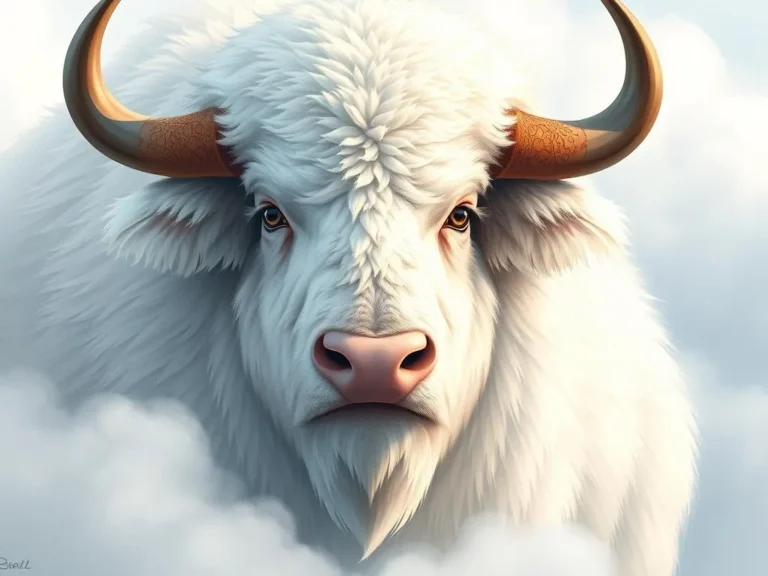 El Significado del Sueño del Gran Búfalo Blanco Peludo: Un Mensaje de Sabiduría y Transformación