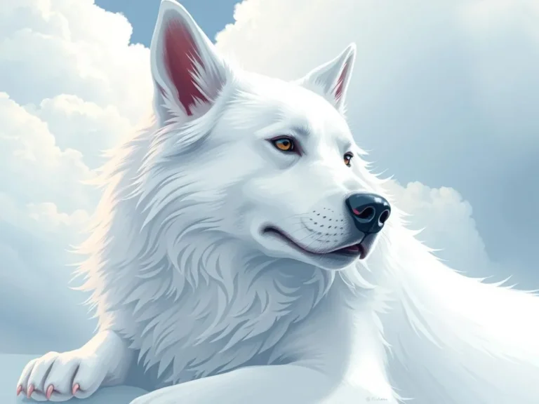Significado del Sueño del Perro Blanco Grande: Un Mensaje de Protección y Sabiduría