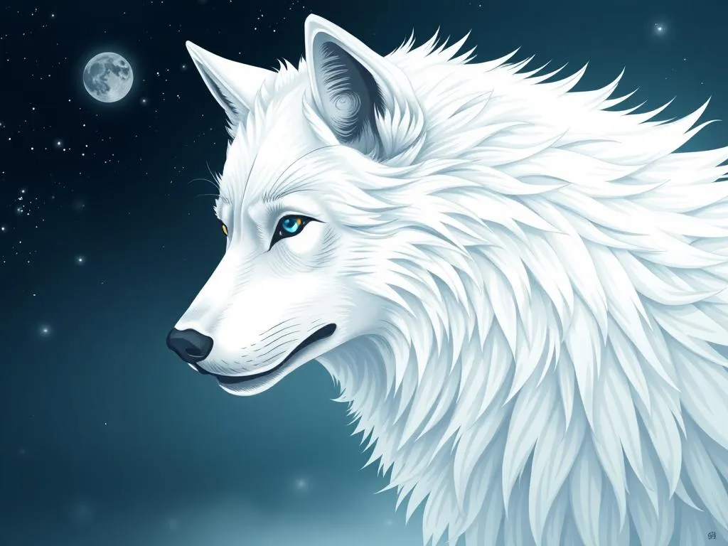 hermoso lobo blanco sonar significado