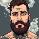 hombre pequeno con barba y tatuajes significado suenos