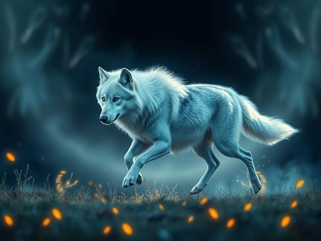 El significado del sueño de un lobo brillante corriendo hacia ti