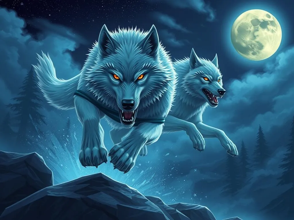 lobo brillante ojos corriendo hacia ti significado