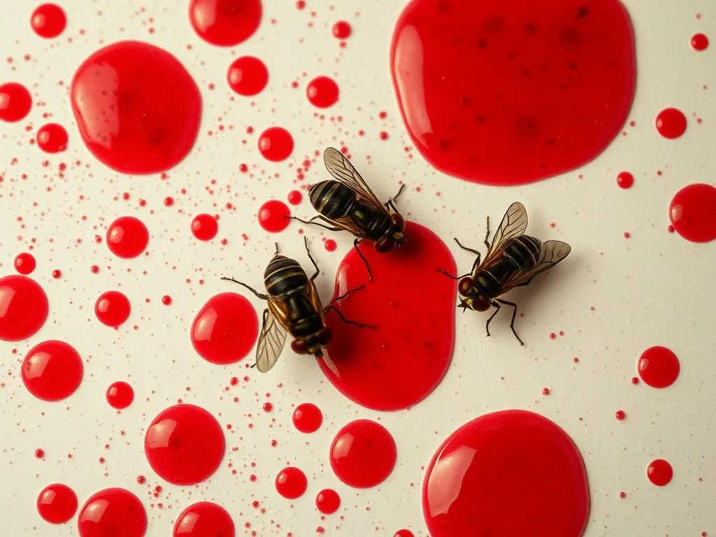 Significado de Sueño de Manchas de Sangre con Moscas Bebiendo Sangre