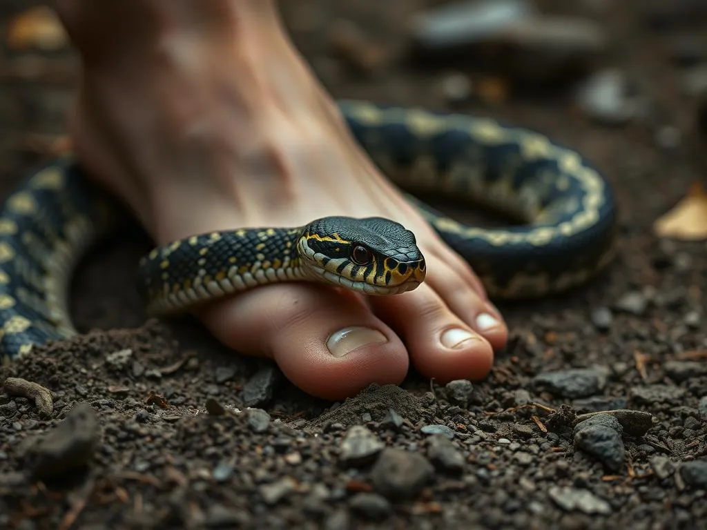 Significado del Sueño de una Mordedura de Serpiente en el Pie