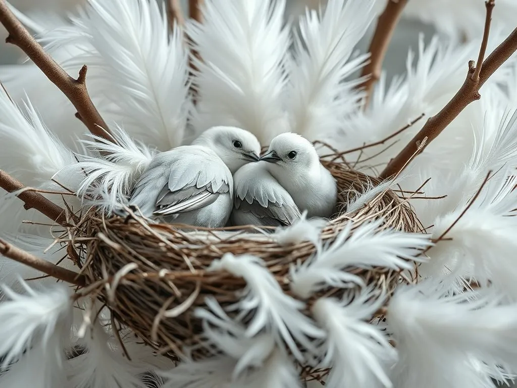 Significado del Sueño del Nido de Aves de Plumas Blancas