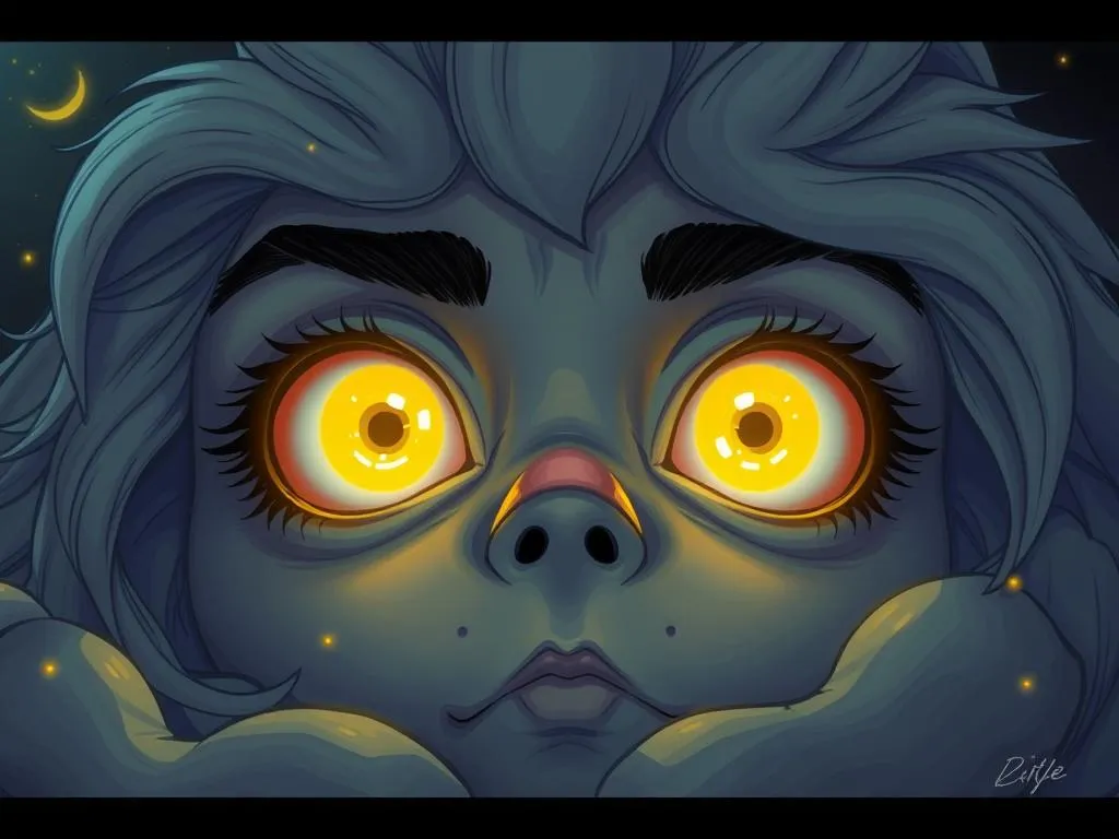 ojos amarillos brillantes significado suenos