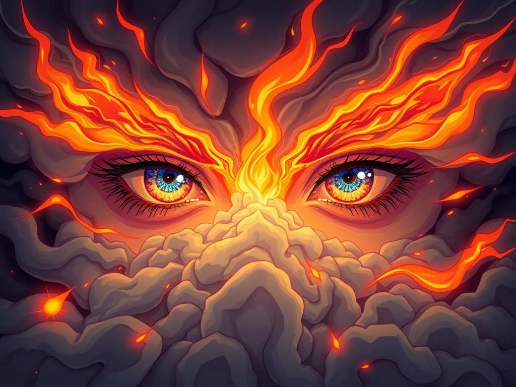 ojos en fuego significado