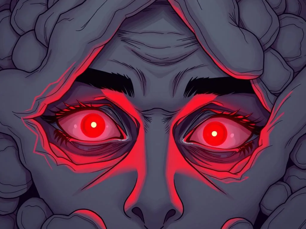 ojos rojos brillantes significado del sueno