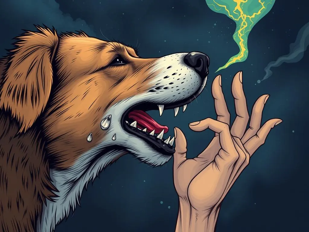 perro mordiendo mano en un sueno significado