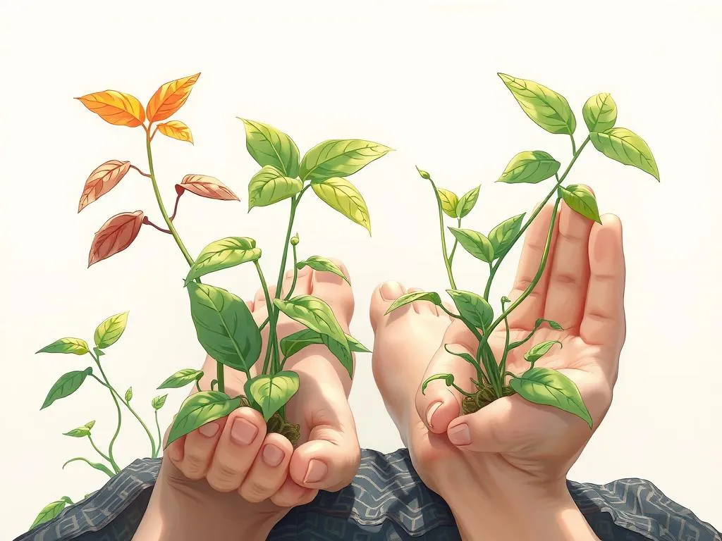plantas creciendo de pies y manos significado suenos