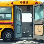 puerta autobus escolar roto sonar significado