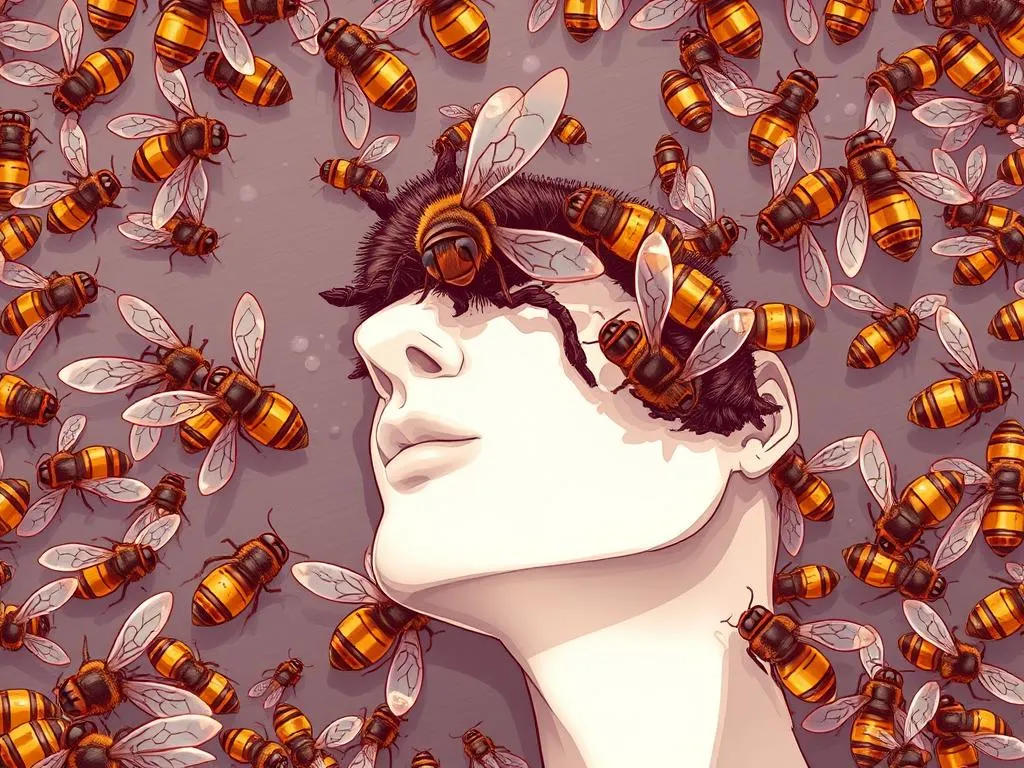 ser cubierto de abejas significado