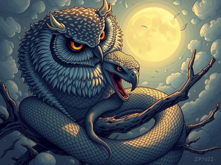 Significado Profundo del Sueño de una Serpiente Estrangulando a un Búho