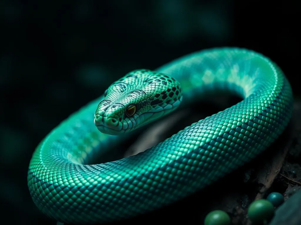 Significado del Sueño de la Serpiente Verde Azulado