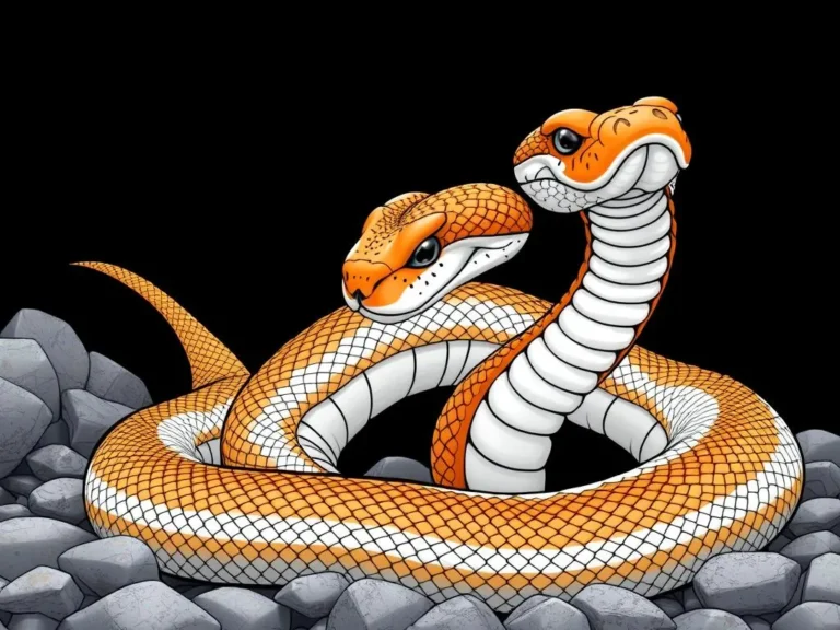 Significado del Sueño de Serpiente Naranja, Negra y Blanca: Un Análisis Profundo
