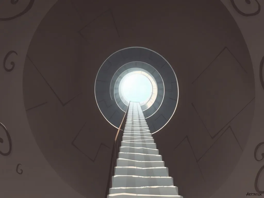 subiendo la escalera en spiral significado suenos