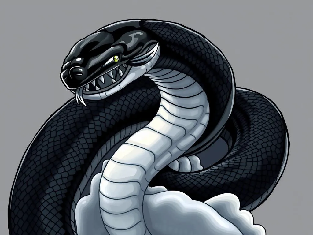 suenio de la serpiente negra blanca