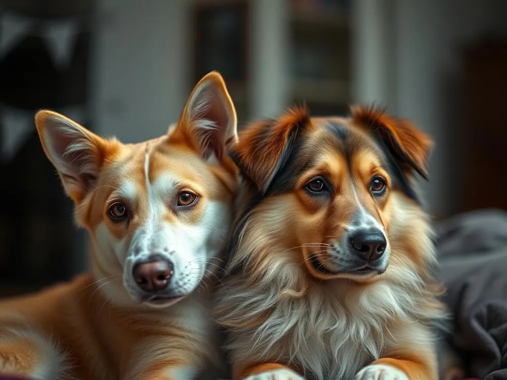 Sueño de gato y perro juntos