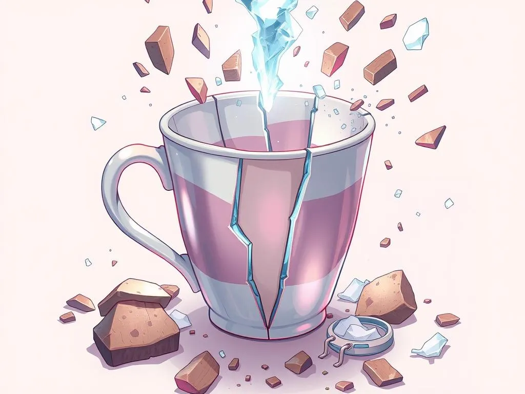 taza rota suenos significado