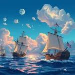 viendo barcos navegando sueno